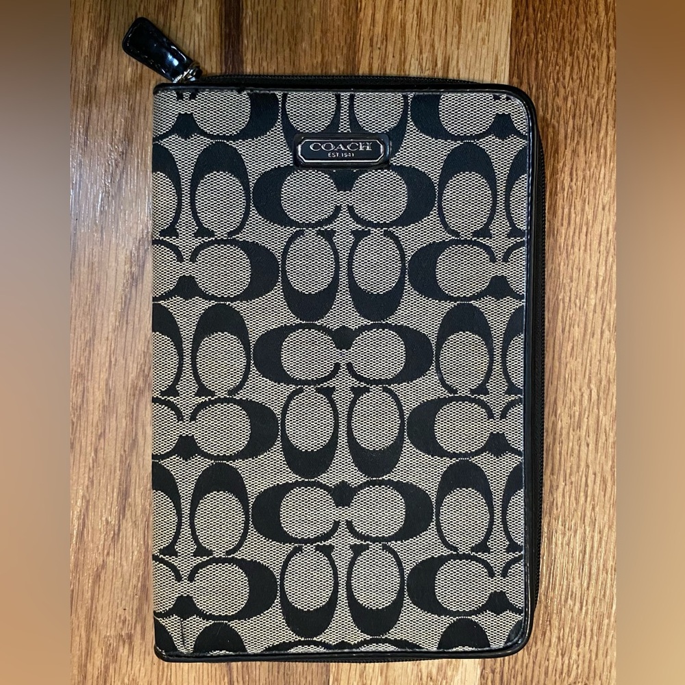 Coach Signature Black and Grey  Tablet Sleeve